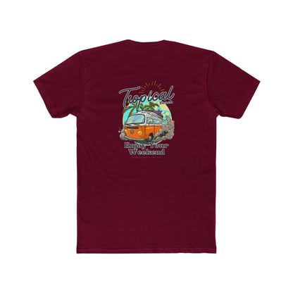 Tropical Beach Van Tee — "Enjoy Your Weekend" Vintage Surf T-Shirt