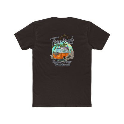 Tropical Beach Van Tee — "Enjoy Your Weekend" Vintage Surf T-Shirt