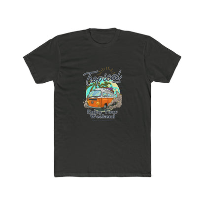 Tropical Beach Van Tee — "Enjoy Your Weekend" Vintage Surf T-Shirt