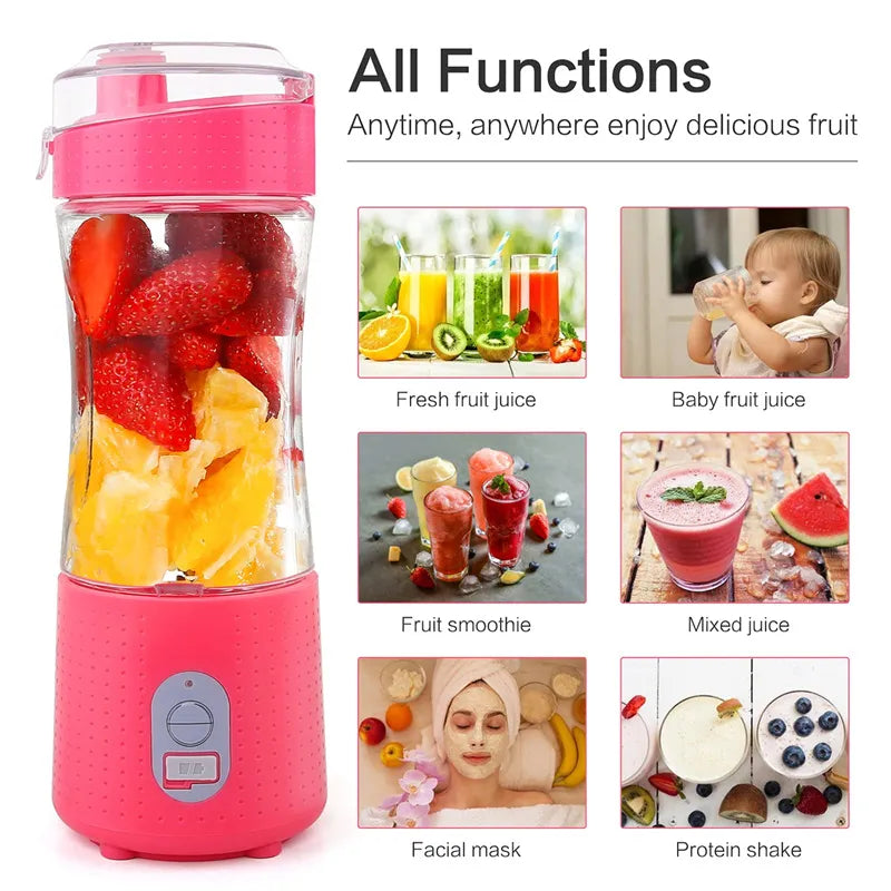 Portable Blender Juicer Personal Size Blender For Shakes And Smoothies With 6 Blade Mini Blender Kitchen Gadgets